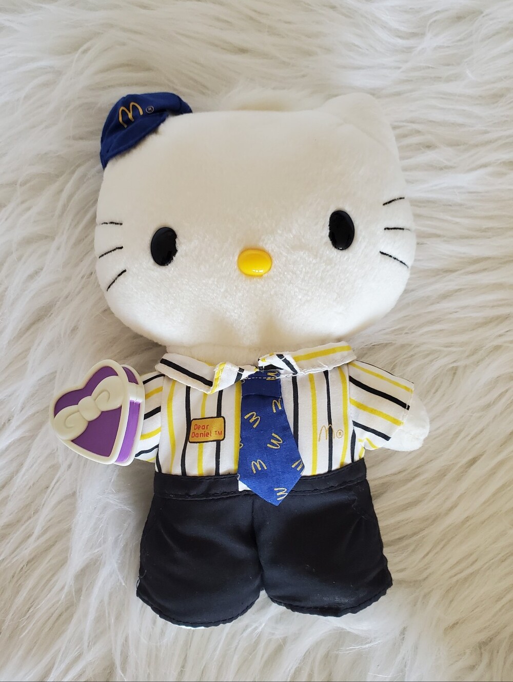 Hello Kitty Plush in Cute McDonald's Outfit and Hat